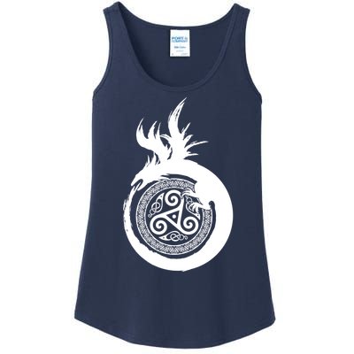 Viking Dragon Celtic Emblem Ladies Essential Tank