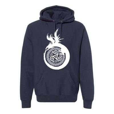 Viking Dragon Celtic Emblem Premium Hoodie