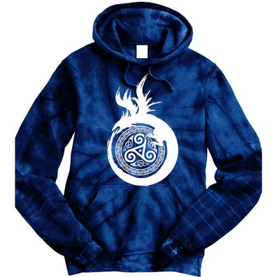 Viking Dragon Celtic Emblem Tie Dye Hoodie