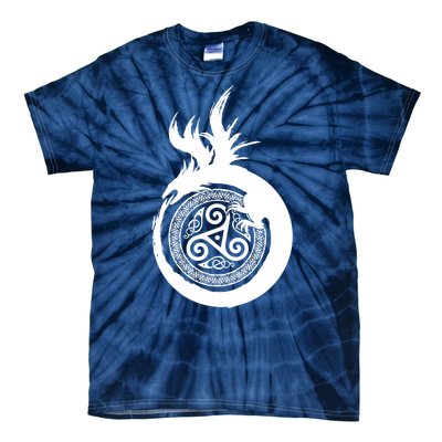 Viking Dragon Celtic Emblem Tie-Dye T-Shirt