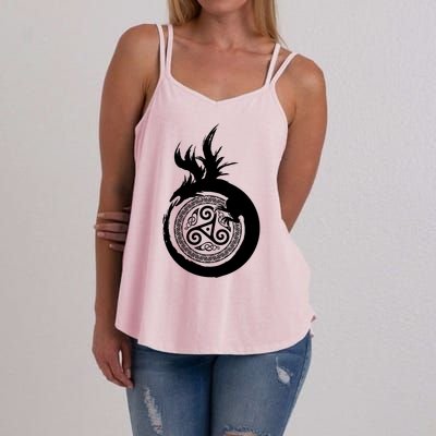 Viking Dragon Celtic Emblem Women's Strappy Tank