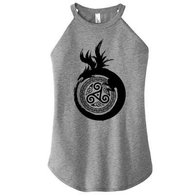 Viking Dragon Celtic Emblem Women's Perfect Tri Rocker Tank