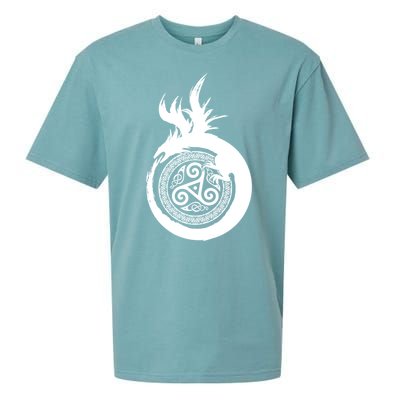 Viking Dragon Celtic Emblem Sueded Cloud Jersey T-Shirt