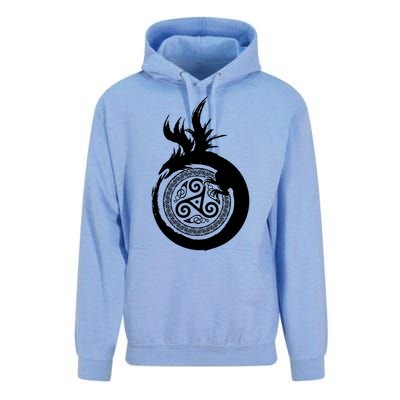 Viking Dragon Celtic Emblem Unisex Surf Hoodie