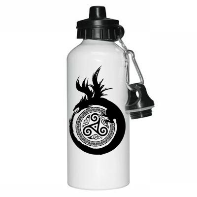 Viking Dragon Celtic Emblem Aluminum Water Bottle