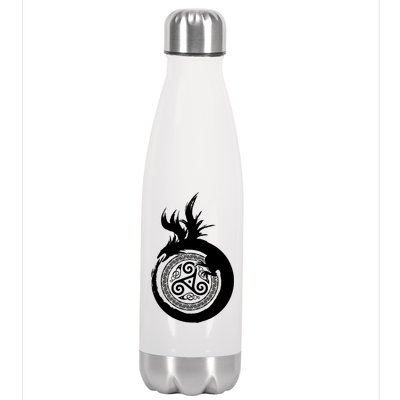 Viking Dragon Celtic Emblem Stainless Steel Insulated Water Bottle