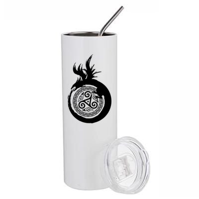 Viking Dragon Celtic Emblem Stainless Steel Tumbler