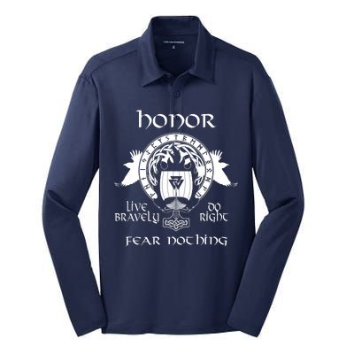 Viking Honor Silk Touch Performance Long Sleeve Polo