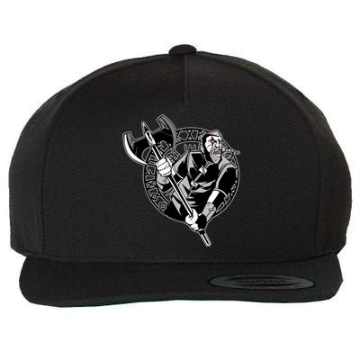 Viking Warrior Weapon Wool Snapback Cap