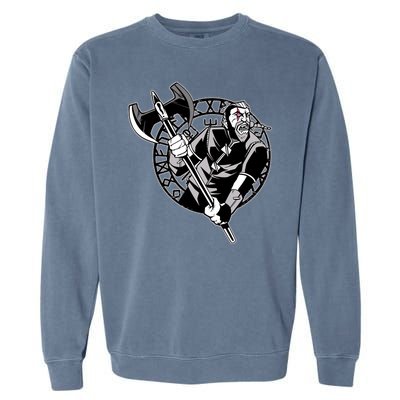 Viking Warrior Weapon Garment-Dyed Sweatshirt