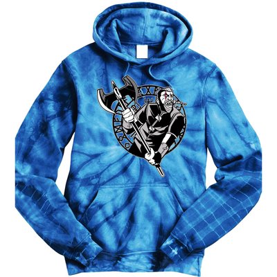 Viking Warrior Weapon Tie Dye Hoodie