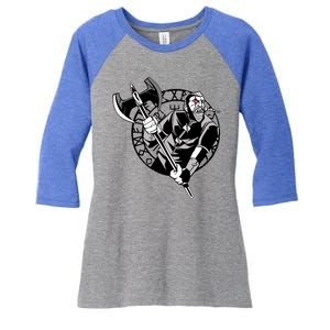 Viking Warrior Weapon Women's Tri-Blend 3/4-Sleeve Raglan Shirt