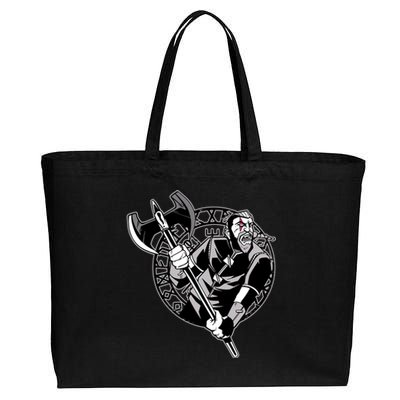 Viking Warrior Weapon Cotton Canvas Jumbo Tote