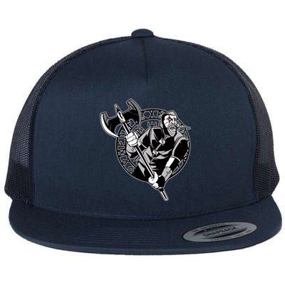 Viking Warrior Weapon Flat Bill Trucker Hat