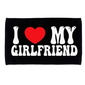 Valentine I Love My Girlfriend GF Red Heart Lover Microfiber Hand Towel