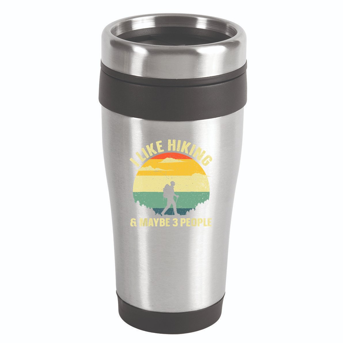 Vintage I Like Hiking & Maybe 3 People Outdoor Hike Mountain Hiking Gift 16oz Travel Tumbler