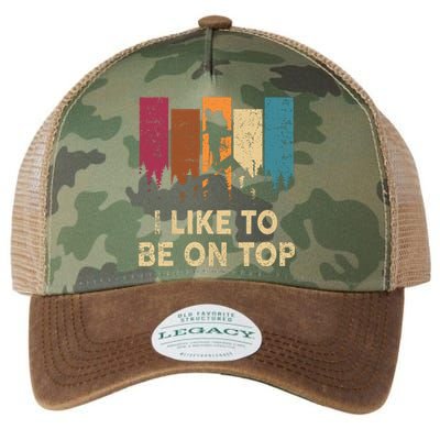 Vintage I Like Be On Top Mountain Hiker Gift Funny Hiking Legacy Tie Dye Trucker Hat