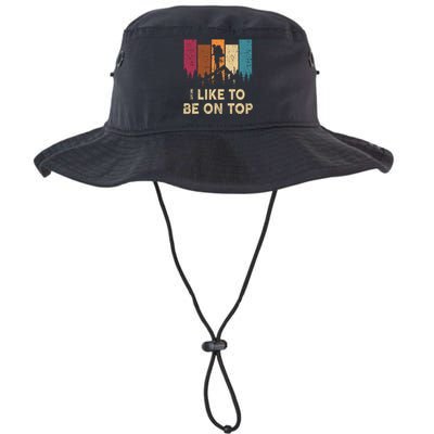 Vintage I Like Be On Top Mountain Hiker Gift Funny Hiking Legacy Cool Fit Booney Bucket Hat