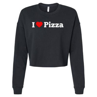 Vintage I L.ove P.izza Party Lover Food Cropped Pullover Crew