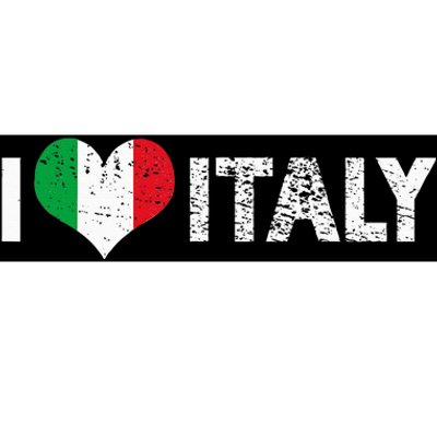 Vintage I Love Italy Europe Vacation Holiday Bumper Sticker