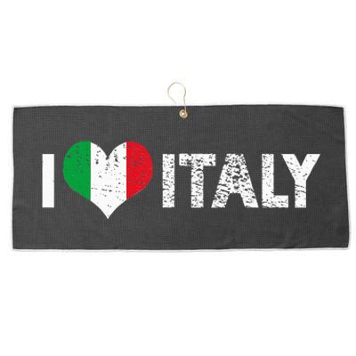 Vintage I Love Italy Europe Vacation Holiday Large Microfiber Waffle Golf Towel