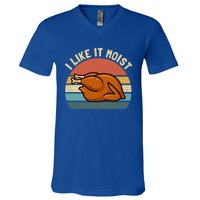 Vintage I Like It Moist Funny Thanksgiving Turkey Xmas Gift V-Neck T-Shirt