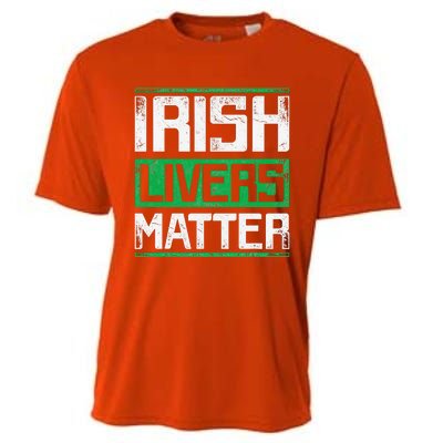 Vintage Irish Livers Matter St Patricks Day Cooling Performance Crew T-Shirt