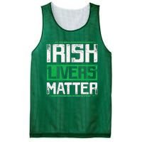 Vintage Irish Livers Matter St Patricks Day Mesh Reversible Basketball Jersey Tank