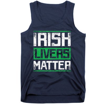 Vintage Irish Livers Matter St Patricks Day Tank Top