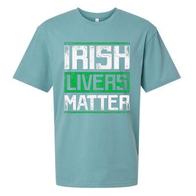 Vintage Irish Livers Matter St Patricks Day Sueded Cloud Jersey T-Shirt