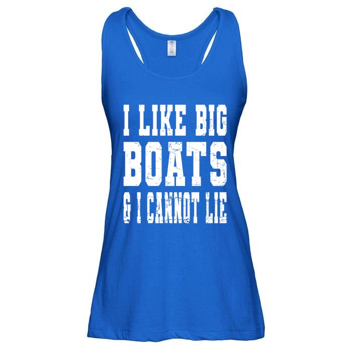 Vintage I Like Big Boats And I Cannot Lie Boating Lover Gift Ladies Essential Flowy Tank