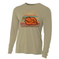 Vintage I Like It Moist Funny Thanksgiving Turkey Xmas Gift Cooling Performance Long Sleeve Crew