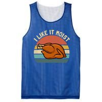 Vintage I Like It Moist Funny Thanksgiving Turkey Xmas Gift Mesh Reversible Basketball Jersey Tank