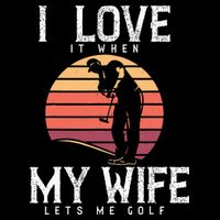 Vintage I Love It When My Wife Lets Me Golf Womens Tank Top