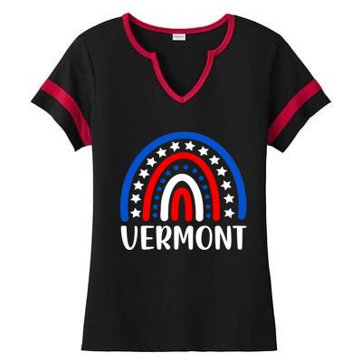 Vermongift I Love Vermont Usa Funny Gift Ladies Halftime Notch Neck Tee