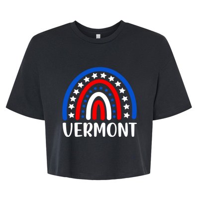 Vermongift I Love Vermont Usa Funny Gift Bella+Canvas Jersey Crop Tee