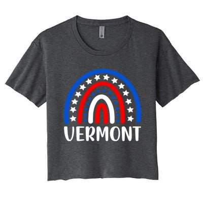 Vermongift I Love Vermont Usa Funny Gift Women's Crop Top Tee