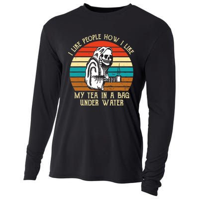 Vintage I Like People How I Like My Tea In A Bag Under Water Cooling Performance Long Sleeve Crew