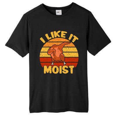 Vintage I Like It Moist Funny Thanksgiving Costume Turkey Tall Fusion ChromaSoft Performance T-Shirt