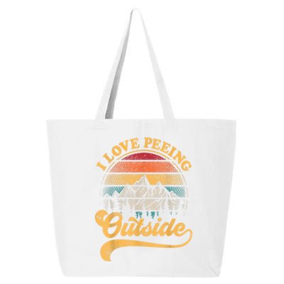 Vinatge I Love Peeing Outside Hiking Camping Gift 25L Jumbo Tote