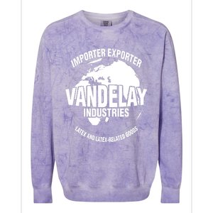 Vandelay Industries Latex Related Goods Funny Colorblast Crewneck Sweatshirt