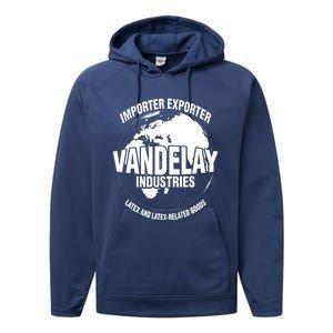 Vandelay Industries Latex Related Goods Funny Performance Fleece Hoodie