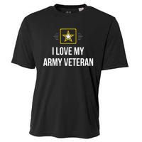 Vintage I Love My Army Veteran Cooling Performance Crew T-Shirt