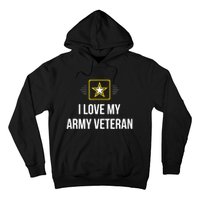 Vintage I Love My Army Veteran Hoodie