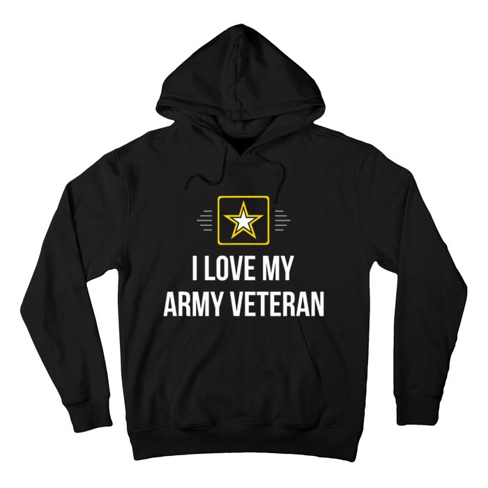 Vintage I Love My Army Veteran Hoodie