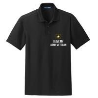 Vintage I Love My Army Veteran Dry Zone Grid Polo