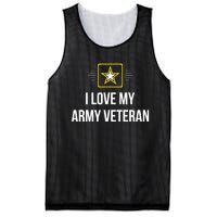 Vintage I Love My Army Veteran Mesh Reversible Basketball Jersey Tank