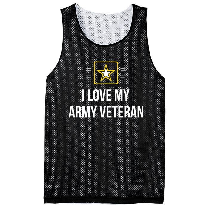 Vintage I Love My Army Veteran Mesh Reversible Basketball Jersey Tank