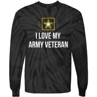 Vintage I Love My Army Veteran Tie-Dye Long Sleeve Shirt