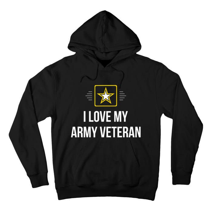 Vintage I Love My Army Veteran Tall Hoodie